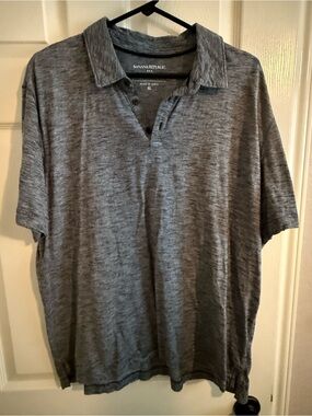 Banana Republic Men's Heather Gray Polo